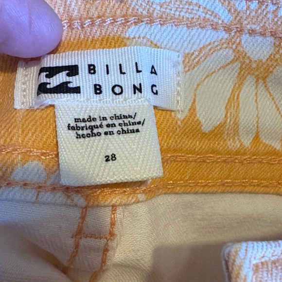 Billabong Orange Floral High Waist Jeans - Picture 5 of 5